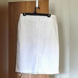 Leslie Fay White Midi Women's Skirt Size:8